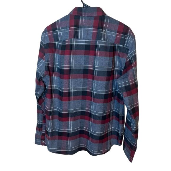 Van Heusen Mens Medium Regular Fit Gray Plaid Long Sleeve Button Up Shirt - Picture 4 of 4